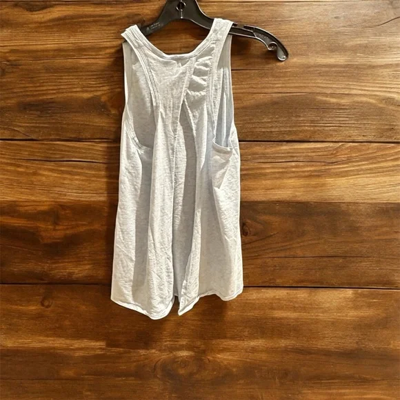 Lululemon All Tied Up Tank Top *Pima Cotton Heathered Breezy Blue Size 6 - Picture 3 of 4